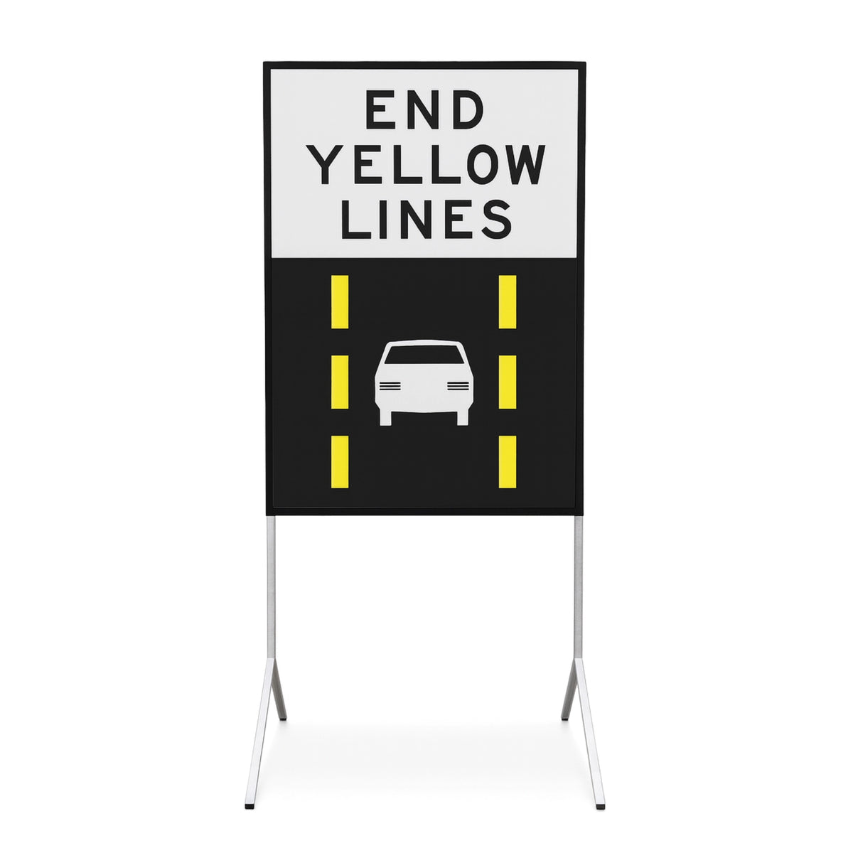 Multi-message sign leg extension showing the 25 x 25mm SHS outer section and 20 x 20mm stem