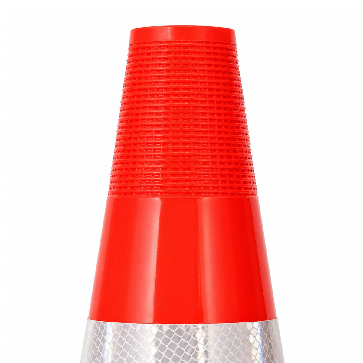 Fluorescent orange 700mm traffic cone grip with 3M Class 1 reflective collar