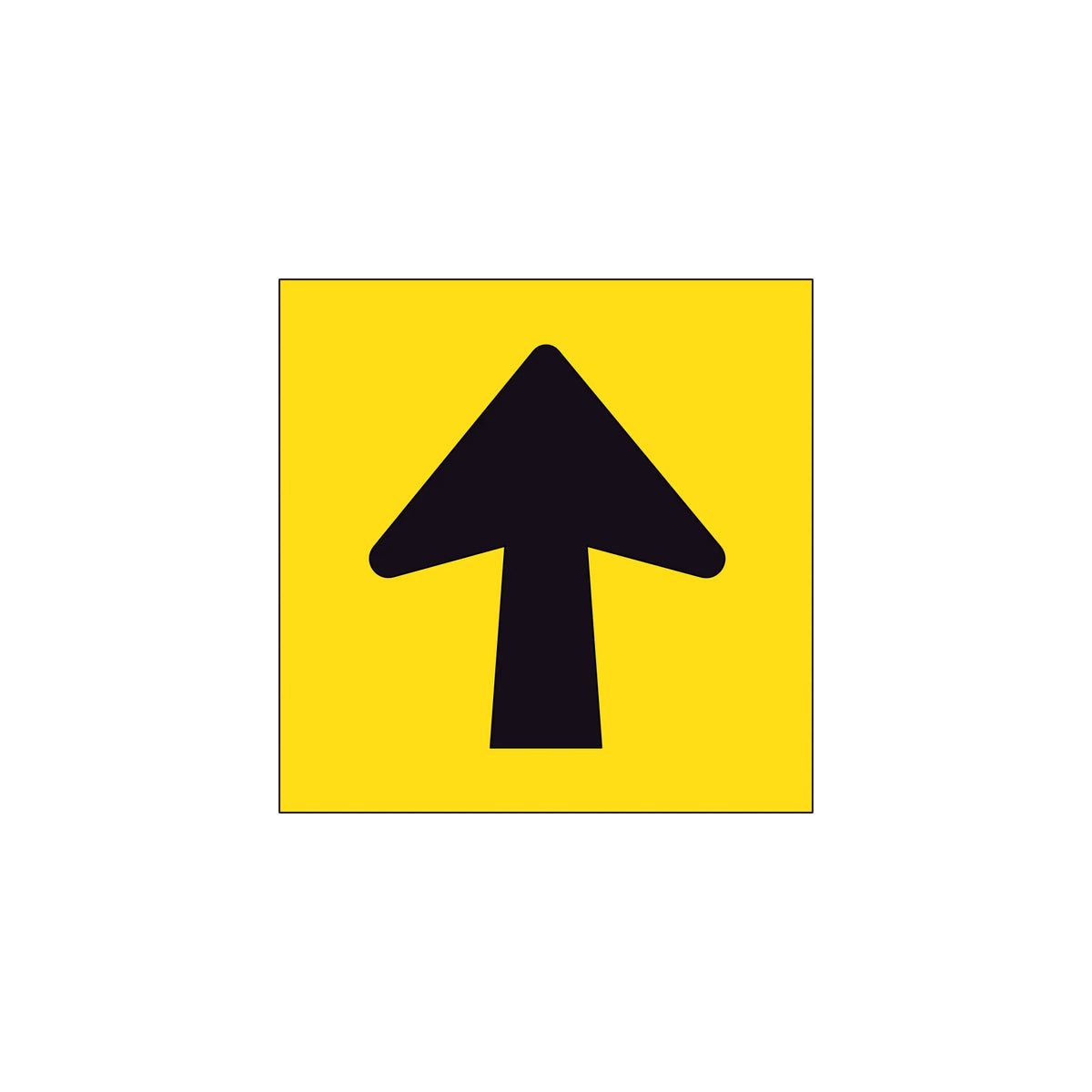 Arrow symbol 300x300mm corflute overlay insert for detour and pedestrian signs