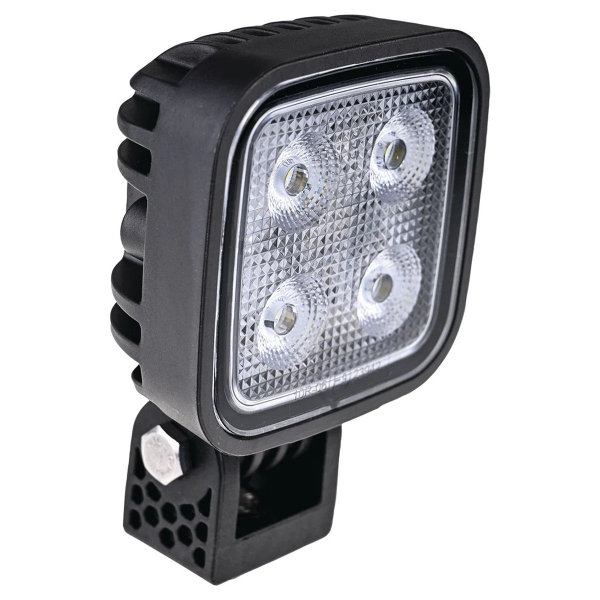 OEX LLX08308 square LED work light, angled front view showing the corrosion-resistant housing and lens