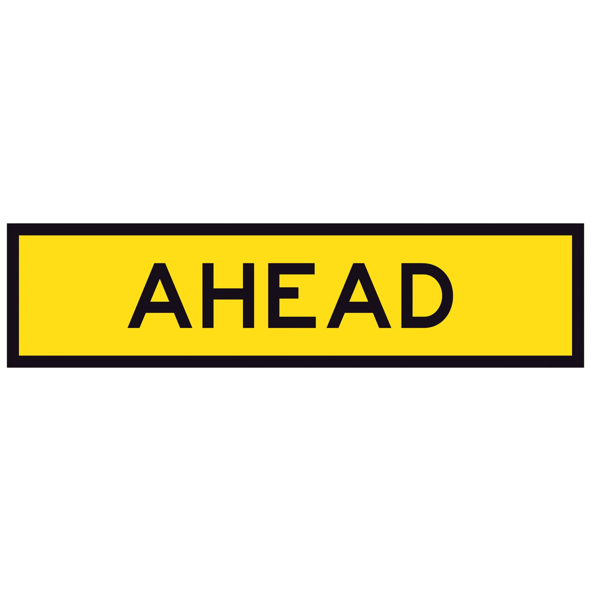 TM1-51B 1200x300 ahead corflute sign panel on yellow