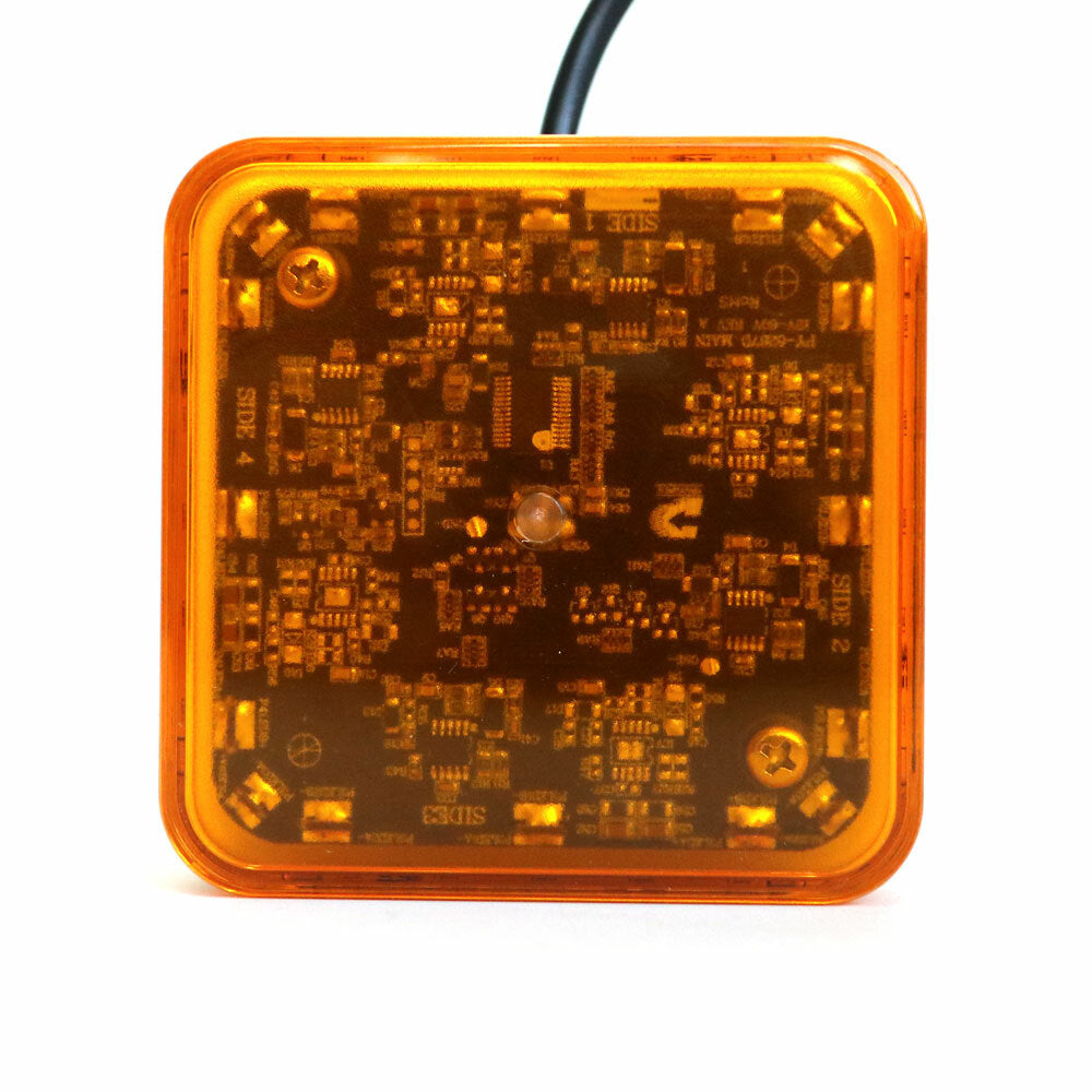 U3-24 amber LED beacon two-point bolt-down base