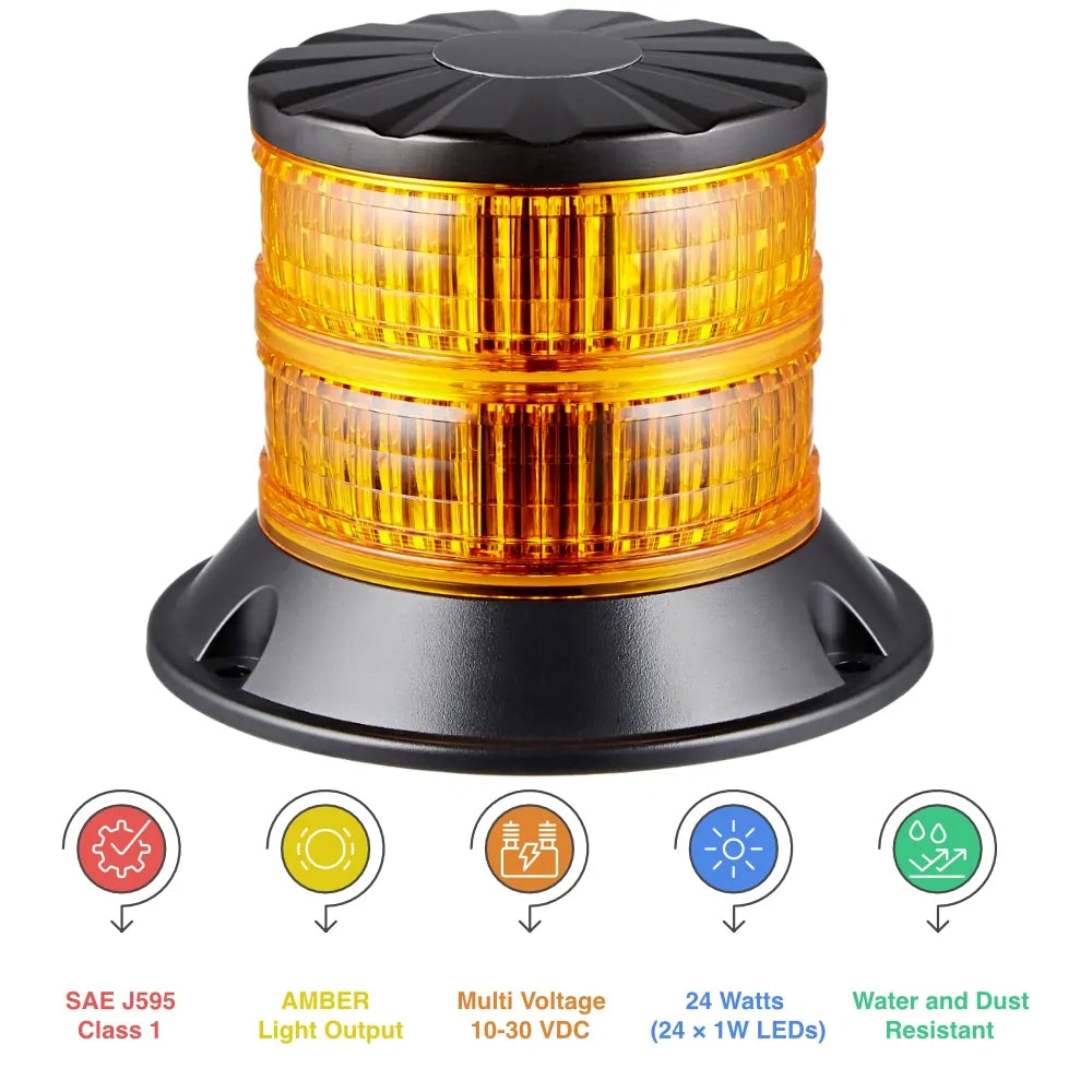 U4-24 24W amber LED warning beacon