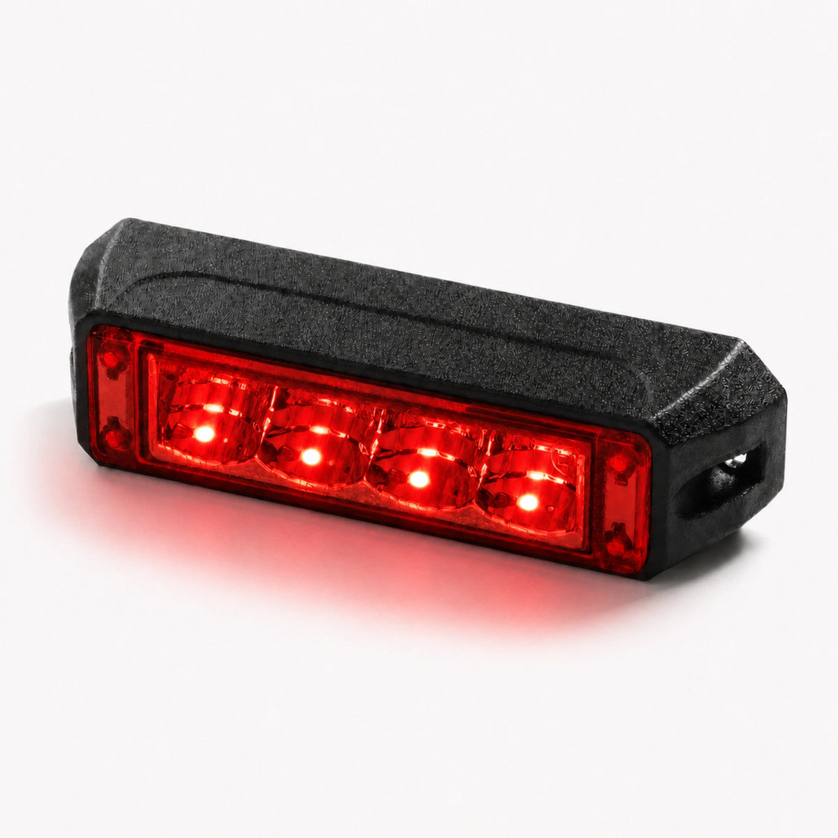 The warning light head running red output across all four LEDs
