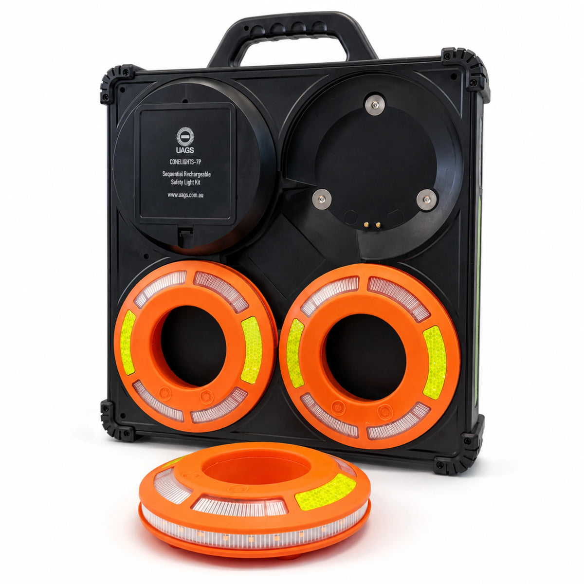 7-Light Sequential Rechargeable LED Warning Light Kit