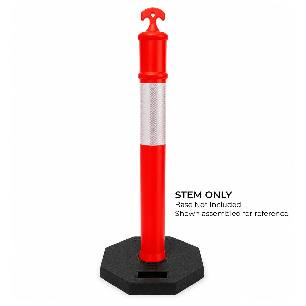 Contractor Series T-top bollard assembled with base
