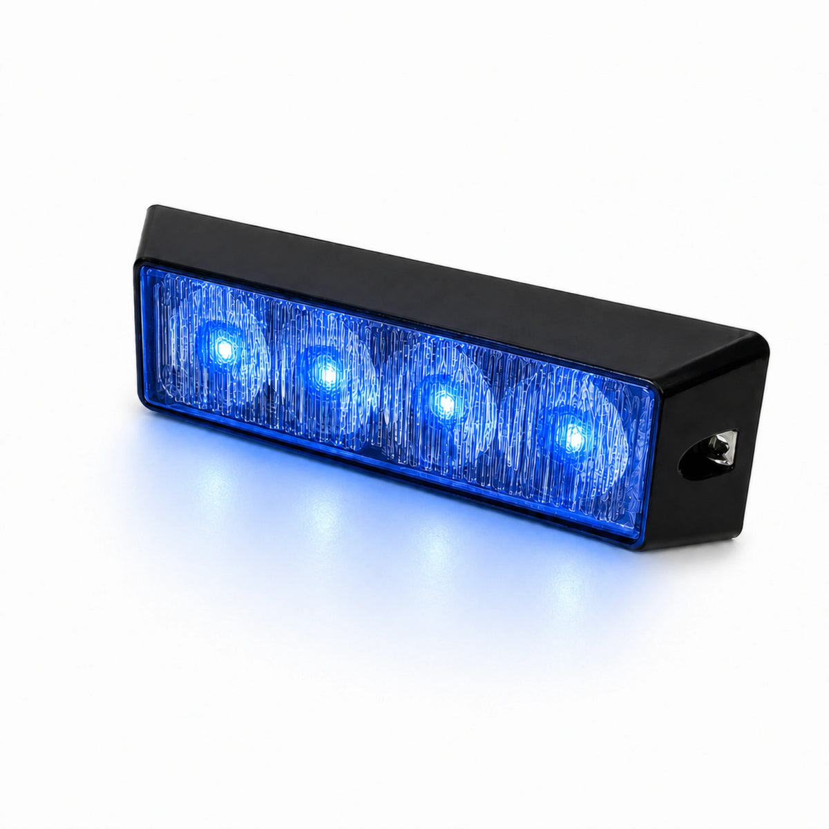 The warning light head running blue output across all four LEDs