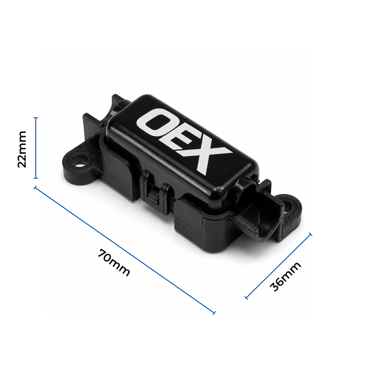 OEX single MIDI fuse holder ACX6514 dimensions
