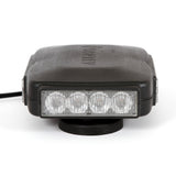 O4 mini LED light bar, front angle view with Osprey branding embossed on the housing and cable exiting the side