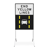 Multi-message sign leg extension showing the 25 x 25mm SHS outer section and 20 x 20mm stem