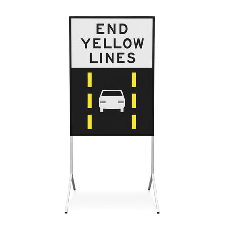 Multi-message sign leg extension showing the 25 x 25mm SHS outer section and 20 x 20mm stem