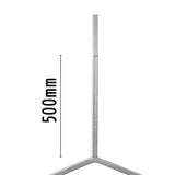 Multi-message sign leg extension stem shown fitted into a compatible sign frame leg