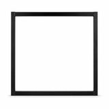 Black powder coated Type 5 traffic sign frame for 600 x 600mm corflute panels with double-sided message display capability