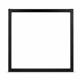 Black powder coated Type 5 traffic sign frame for 600 x 600mm corflute panels with double-sided message display capability