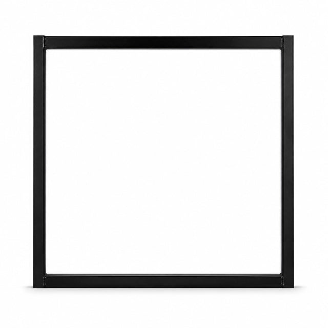 Black powder coated Type 5 traffic sign frame for 600 x 600mm corflute panels with double-sided message display capability