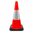 Fluorescent orange 700mm traffic cone with 3M Class 1 reflective collar