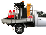 UAGS traffic vehicle racking cage fabricated from SHS DuraGal steel