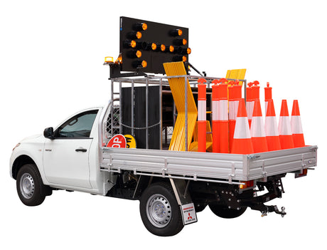 Traffic vehicle racking cage Design 7 for ute and truck tray mounting