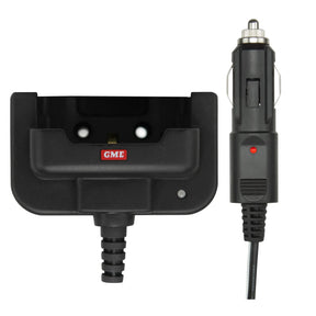 GME car charger and mounting bracket on a white background