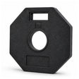 Black rubber 6kg bollard base with central stem opening