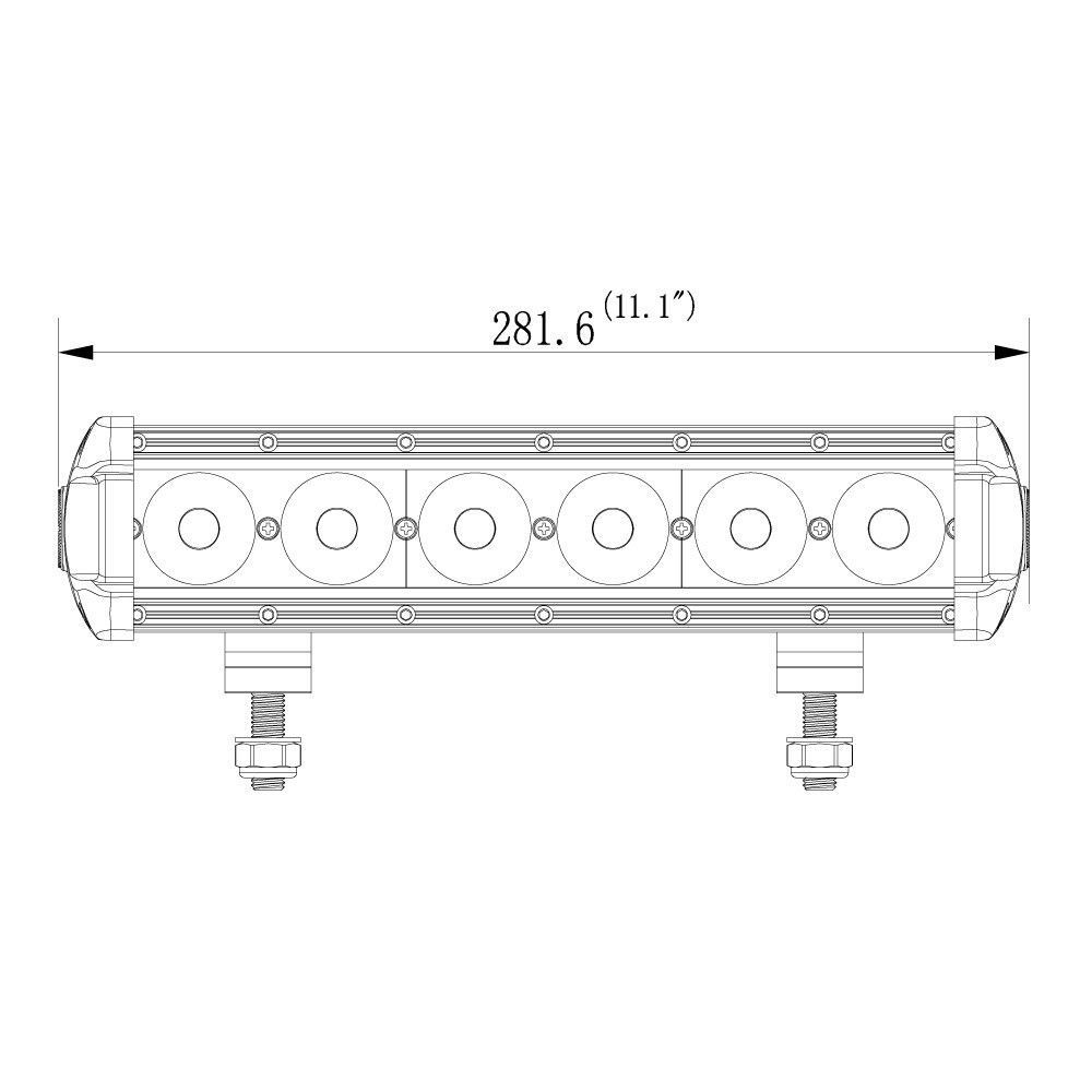 Pro 60W 11in Single Row LED Driving Light Bar