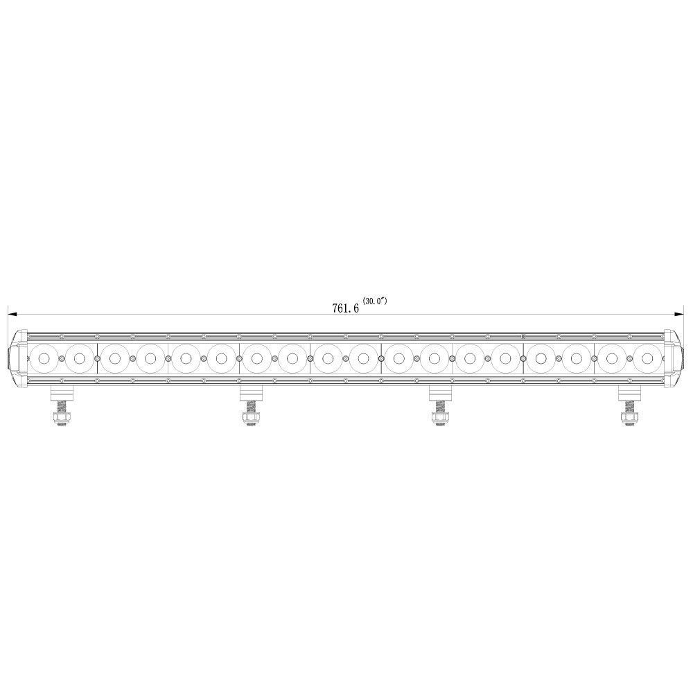 Pro 180W 30in Single Row LED Driving Light Bar