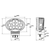 UAG Services 120W 8.7in oval LED driving light