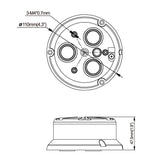 FD24 Mini low profile amber LED beacon