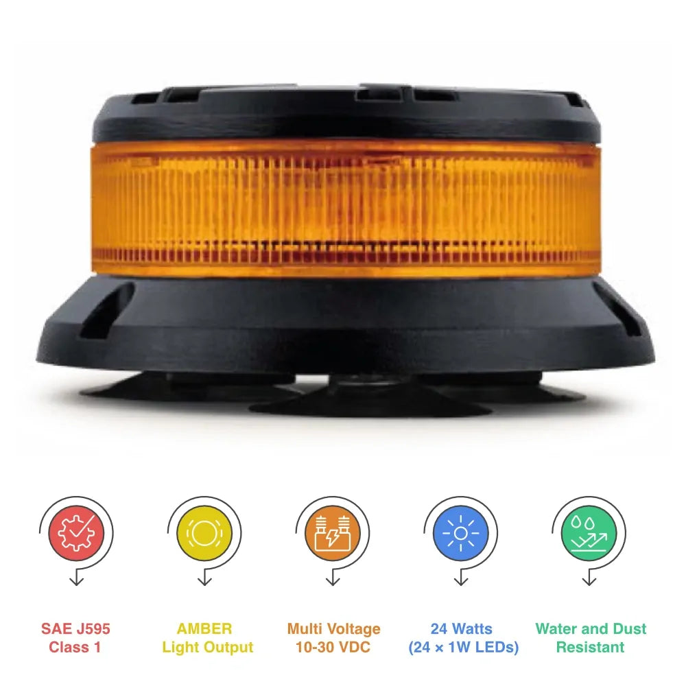 911 Signal FD24 Mini 24W amber LED warning beacon