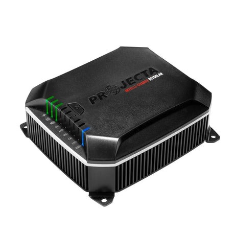 Projecta IDC25X dual battery charger with sealed black casing
