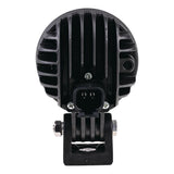 OEX LLX08309 round LED work light, rear view showing the DT04-2P connector and mounting bracket