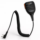 MGX H5/2M speaker microphone with coiled cable and 2-pin Kenwood-type connector