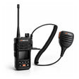 MGX H5 handheld radio connected to the H5/2M shoulder speaker microphone by coiled cable