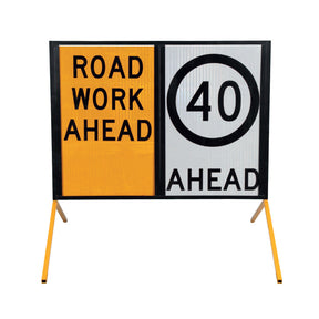 Steel multi-message traffic sign frame MMF02