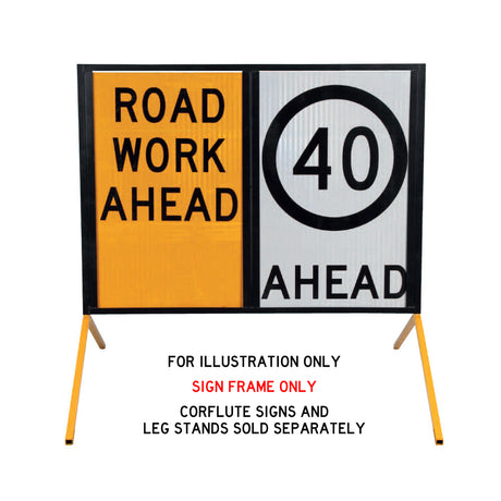 Multi-message sign frame MMF02 for two 600x900mm corflute panels