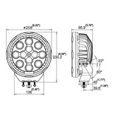 120W 8.2in Round Driving Light