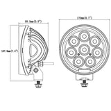80W 6.7in Round Driving Light