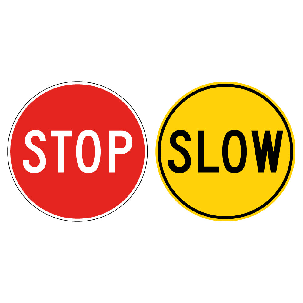 Stop slow bat with telescopic aluminium handle extended