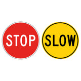 Stop slow bat with telescopic aluminium handle extended