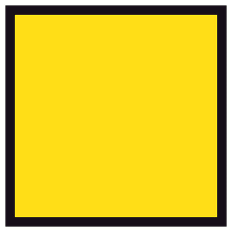 Blank retroreflective yellow - 600x600mm corflute sign panel
