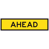 TM1-51B 1200x300 ahead corflute sign panel on yellow