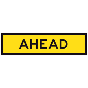 TM1-51B 1200x300 ahead corflute sign panel on yellow