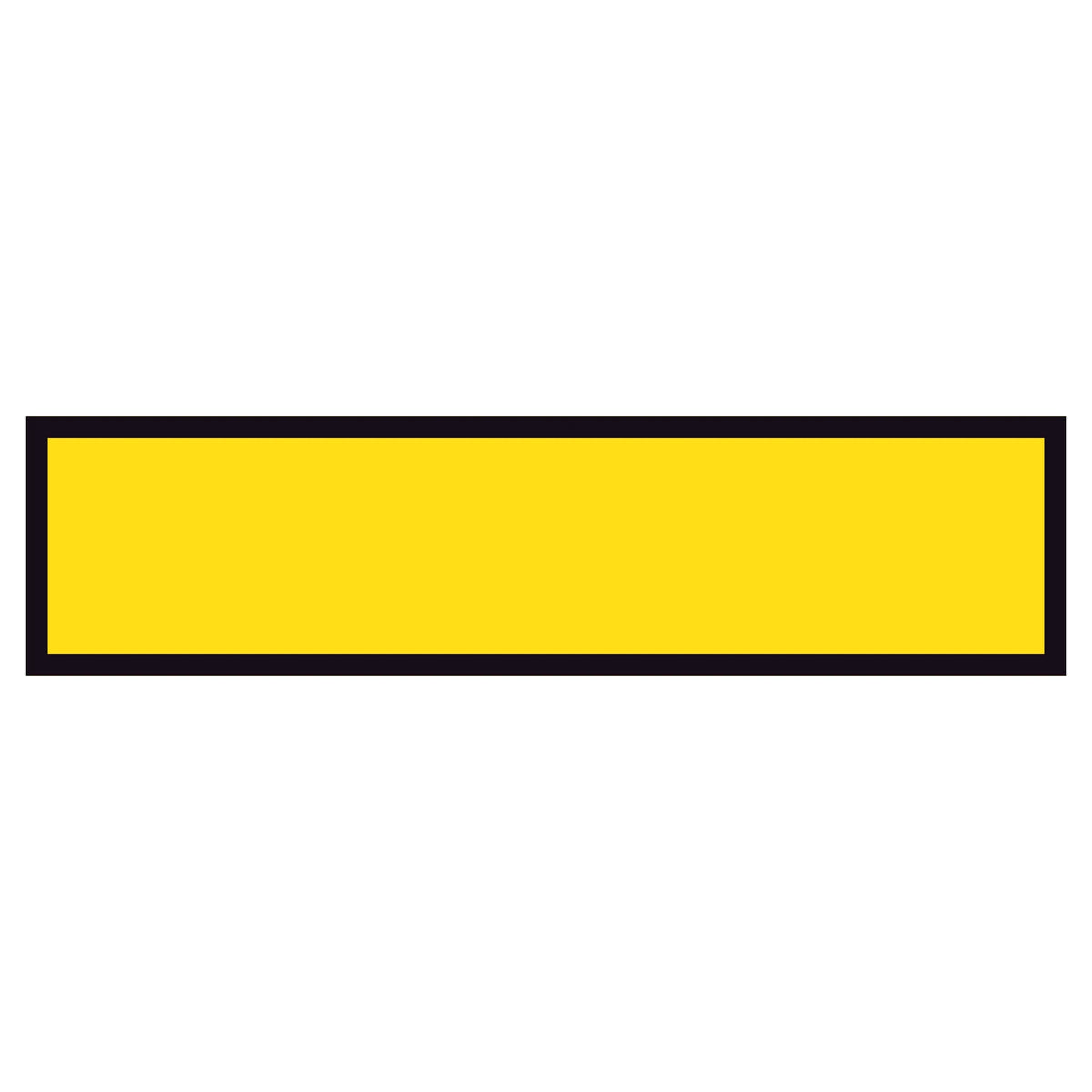 1200x300mm Solid yellow blank corflute with black border sign panel