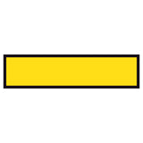 1200x300mm Solid yellow blank corflute with black border sign panel