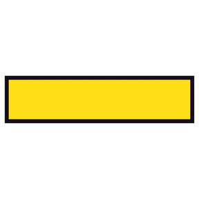 1200x300mm Solid yellow blank corflute with black border sign panel