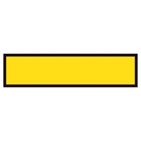 1200x300mm Solid yellow blank corflute with black border sign panel