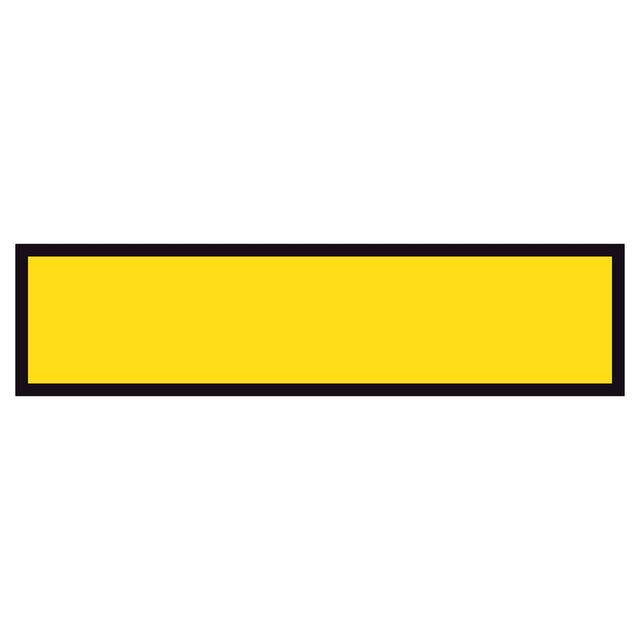 1200x300mm Solid yellow blank corflute with black border sign panel