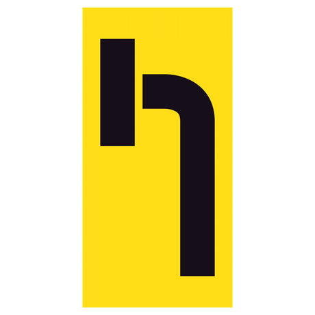 Left Turn Lane Closed Ahead 300x600mm corflute partial panel with black lane-status symbol on yellow retroreflective background