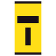 Lane Closed Ahead T Symbol 300x600mm corflute lane status partial panel with black T symbol on yellow reflective background