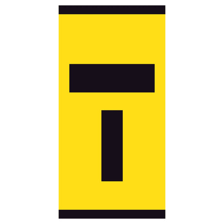 Lane Closed Ahead T Symbol 300x600mm corflute lane status partial panel with black T symbol on yellow reflective background